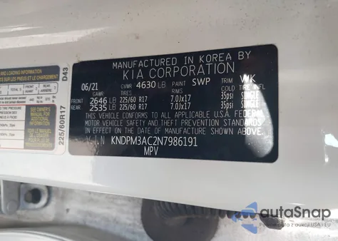 2022 Kia Sportage Lx from USA, damaged, VIN KNDPM3AC2N7986191